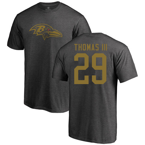 Men Baltimore Ravens Ash Earl Thomas III One Color NFL Football 29 T Shirt